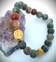 Pulsera elástica, piedra natural, dije árbol de Joshua