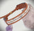 Pulsera brazalete piel piedra natural.