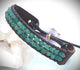 Brazalete piel piedra natural jade.