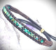 Brazalete piel piedra natural turquesa.