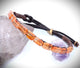 Brazalete piel piedra natural cornalina.